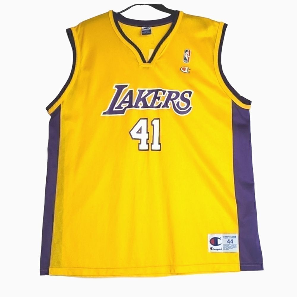 VINTAGE #41 GLEN RICE LOS ANGELES LAKERS NBA CHAMPION JERSEY 44 LARGE